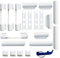 4 STK. PVC-Fenster und PVC-Kunststofftür Abdeckkappen-Set Favorit KF3 EB, EL O, EL U, S, W KF, Weiss von Siegenia