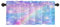 Batmerry Galaxy Fantasy Pastell-Einhorn, niedliche Küchenvolants, halber Fenstervorhang, lila blauer Pastell, Regenbogen, Einhorn, Glitzer, Sterne, Volant für Dekoration, reduziert das Licht