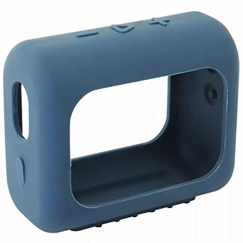 Coque en Silicone Anti-Poussière Compatible pour JBL Go 3, Housse de Protection pour Haut-Parleur Bluetooth, Accessoires de Coque Anti-Chute (Bleu Marine)