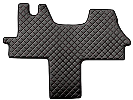F-CORE Volle Deckung Fußmatten Van für Citroen Jumper II 05.06-12.14 FIAT DUCATO III 07.06- Peugeot Boxer II 05.06-12.14 Sitz 1+1 SCHWARZ/ROT
