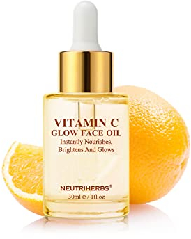 Neutriherbs Huile de visage Rosehip Seed Oil/Jojoba Oil/Grape Seed Oil avec vitamine C, huile faciale hydratante pour la peau sèche, rides et lignes fines, peau claire et équilibrée, 30 ml