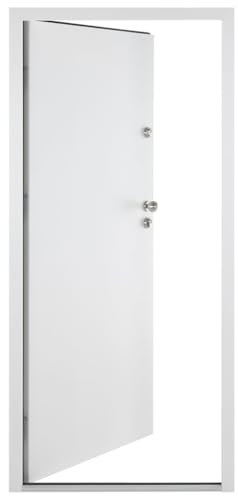 vidaXL Porta Ingresso Bianca 100x200 cm in Alluminio