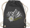 Shirtracer Turnbeutel Rucksack - Kompatibel mit Oktoberfest Tasche - Edelweiß Berge Wandern Wanderlust Berg ruft Alpen - Unisize - Dunkelgrau - trachtenrucksack bayrische bergen baumwollrucksack