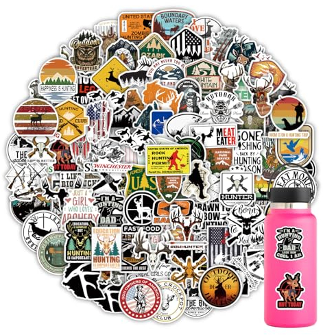 Bric Dodo 100 Stück Go Hunting Aufkleber Auto Laptop Telefon Gitarre Skateboard Motorrad Fahrrad Go Hunting Stickers Set Vinyl Wasserdicht Aesthetic Aufkleber für Jugendliche Kinder Erwachsene