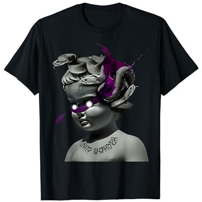 Angelo Statua Pop Art Drip Harder Viola Maglietta