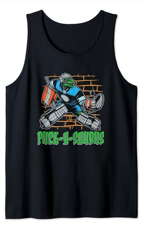 Maske T Rex Tormann Tor - Torhüter Eishockey Torwart Tank Top