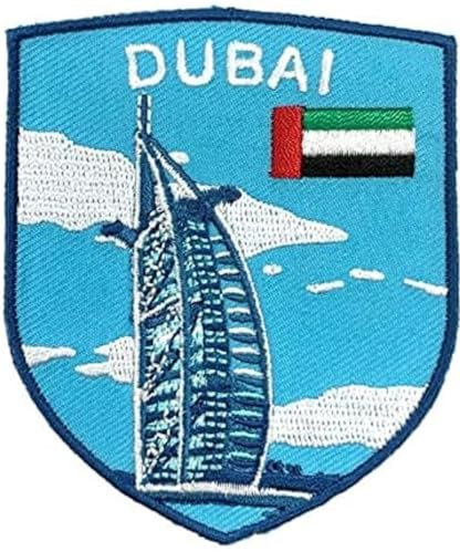 Dubai (7,6 cm) besticktes Abzeichen zum Aufbügeln oder Aufnähen, Reise-Souvenir-Emblem, perfekt für Jacken, Hüte, Rucksäcke, Hemden, Mützen, DIY-Geschenkflicken