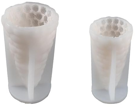 YBAAKZIIR moules en Silicone pour Bougies, Moule à Bougie en Forme de cône de Rose en Silicone for décoration d'arbre de Noël, 2024