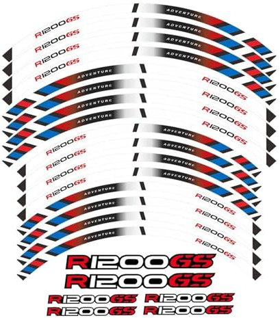 JAYWIS Decalcomanie per Cerchioni Adesivi per Cerchioni di Motociclette, Decalcomanie, Nastri Riflettenti per Mozzi, per BMW R 1200 GS R1200GS ADV LC Adventure Adesivi per Ruote(Blu)