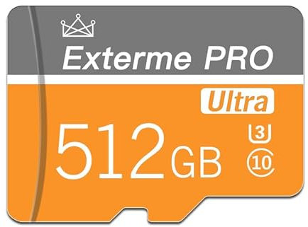 Micro SD Card 512GB Memory Card with Adapter (Class 10 High Speed) for Camera, Smartphones,Computer Game Console,Dash Cam, Camcorder, Surveillance