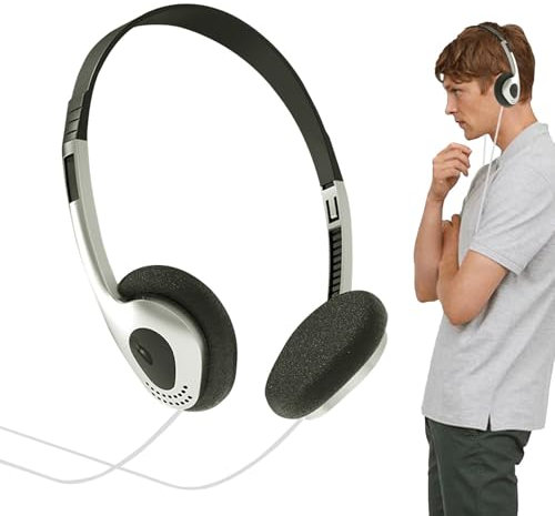 Retro Over-Ear Headphones | Lightweight Portable Style Wired Headphones | Mini Stereo Portable Lightweight Earphones These headphones are made with a stereo vintage design for mobile phones,