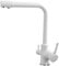 3 Way Kitchen Tap, 3 in 1 Kitchen Sink Mixer Tap with Drinking Filtered Water Outlet, 360° Swivel Spout & Dual Lever Pure Water Filter Tap, Stainless Steel High Arc Triflow Faucet (White)