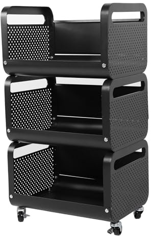 Asixxsix Küchenregale, 3 Etagen, Großen Fassungsvermögen, Edelstahlregal MIT 360 ° -universalräder, 50 Kg Gläubige, Stehendes Mehrzweigerregal aus Metall für Speis Auchkammer, (Ohne Top -Board)