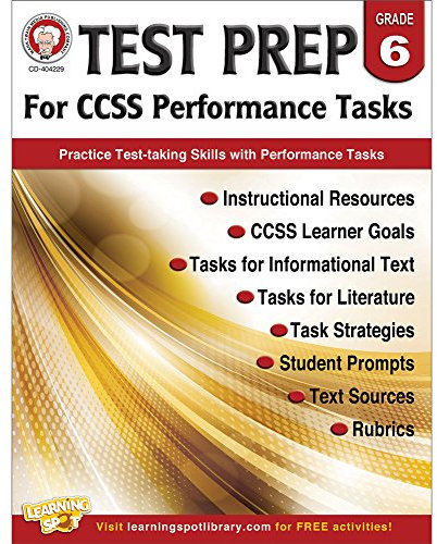 Test Prep for Ccss Performance Tasks, Grade 6