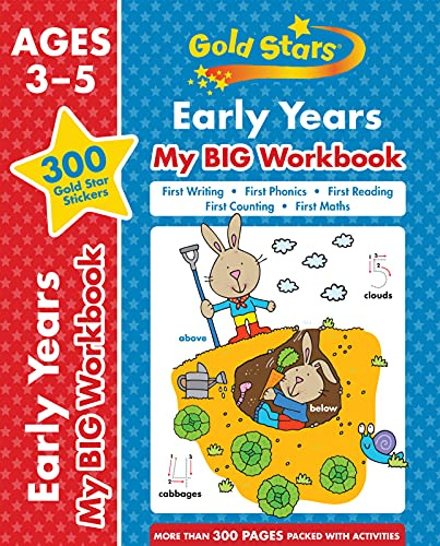 My BIG Workbook Gold Stars Early Years (324 pages, 300 gold star stickers, ages 3-5)
