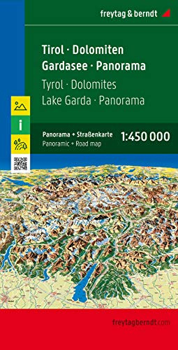 Tirol - Dolomiten - Gardasee - Panorama, Autokarte 1:450.000