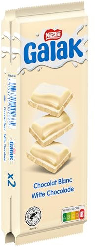 Galak - Tablette Chocolat Blanc - 2x100g - Lot de 2