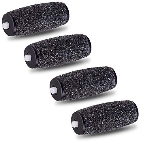 Rodillos de repuesto E-Cron compatible con Scholl Velvet Smooth Diamond Express Pedi eliminador de asperezas duras,4 recambrio.