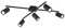 lightling modern Deckenlampe Julie, 5-flammige Deckenleuchte schwarz matt Metall, drehbar und schwenkbar, Schlafzimmer Wohnzimmer Esszimmer, 5 x GU10 max. 35W, 22 x 57 x 77 cm