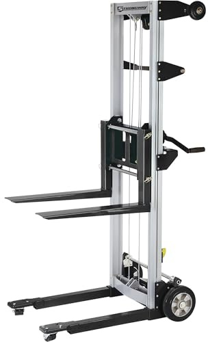 Strongway Hand Winch Stacker, 500-Lb. Capacity