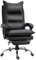 Vinsetto Fauteuil de Bureau, Chaise Bureau Ergonomique en Similicuir avec Large Assise rembourrée, Dossier inclinable, Hauteur réglable, accoudoirs et Repose-Pied intégrés, Charge 135 Kg, Noir