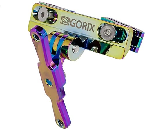 GORIX Fahrrad Flaschenhalter Adapter Halterung verstellbar MTB Rennrad Lenker Wasserflaschenhalter Sattelstützenhalterung (GX-SDLBC) (Oil Slick)