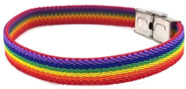 Vendopoli PULSERA ELASTICA BANDERA ARCOIRIS LGTB CON CIERRE AJUSTABLE SE PUEDE ACORTAR