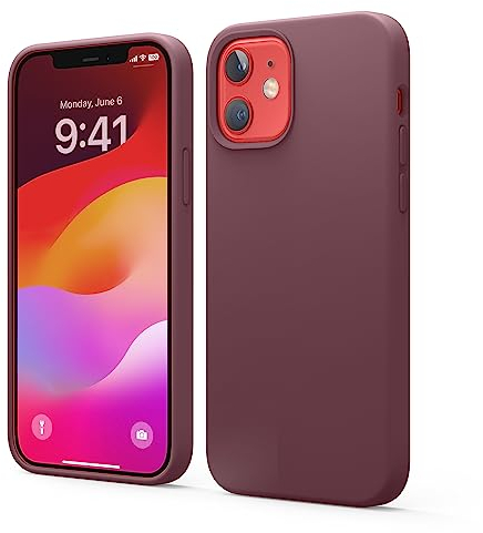 elago Liquid Silicone Case Compatible with iPhone 12 & 12 Pro Cover (6.1) - Premium Silicone, Full Body Protection : 3 Layers Shockproof Cover Case for iPhone 12, iPhone 12 Pro (Burgundy)