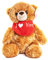 Uni-Toys - Teddybär mit Halstuch I Love You - 25 cm (Höhe) - Plüsch-Bär, Teddy - Plüschtier, Kuscheltier