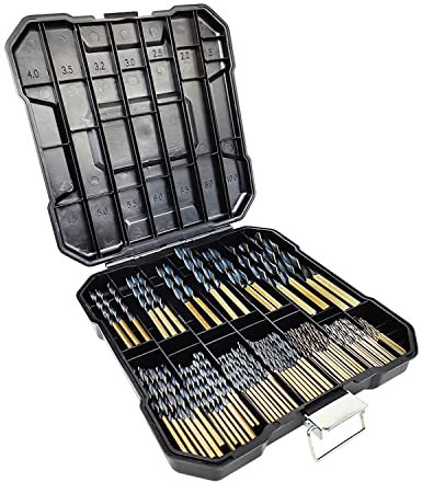 99PCS Drill Bit Set, Premium HSS Black Gold Coated Twist Drill Bits,Hex Shank Jobber for Metal, Aluminum Alloy, Plastic and Wood, 1/16 to 3/8 Drill with Plastic Storage Case