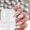 GZSYY Acryl Blume 3d Nagel Charm Nail Art Blumen Weiß 90PCS Rose Kamelie Nagel Dekoration Blume Nägel Zubehör Nail Blumen