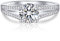 MomentWish Verlobungsring Damen, 1 Karat Ringe Frauen Moissanite Ring Silber 925 Damen Geschenk für sie-Größe 58
