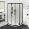 NRG 1000 x 1000mm Matte Black Framed Quadrant Shower Enclosure Sliding Door 6mm Easy Clean Glass