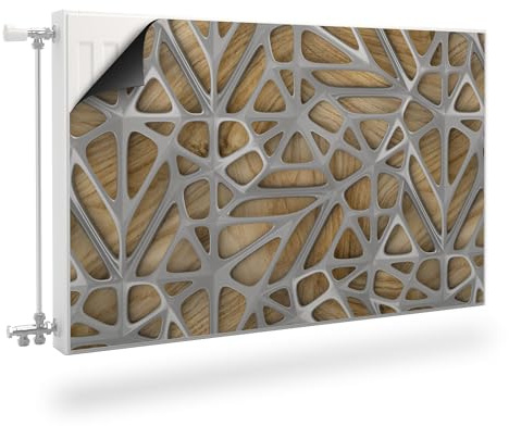 Muralo Cache-Radiateur Abstraction 3D Aimanté Déco - 120x60 cm | Habillage magnétique pour panneau chauffant - sans odeur, sûr, en acier, pose facile et rapide sans outils