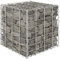 Baziroo Jardinière surélevée en gabion - Fil d'acier - 40 x 40 x 40 cm - Argenté - Jardinière surélevée - Remplissage de fleurs - Jardinière surélevée - Panier à pierres - Panier gabion - Jardinière