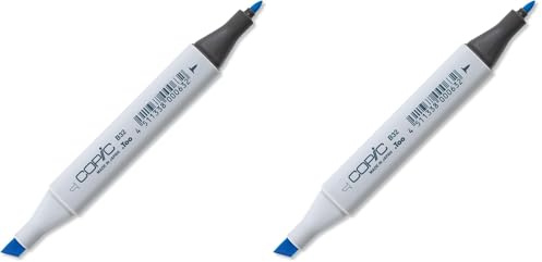 Copic Classic Coloured Marker Pen - (B-32) Pale Blue, For Art & Crafts, Colouring, Graphics, Highlighter, Design, Anime, Professional & Beginners, Art Supplies & Colouring Books (Pack of 2)