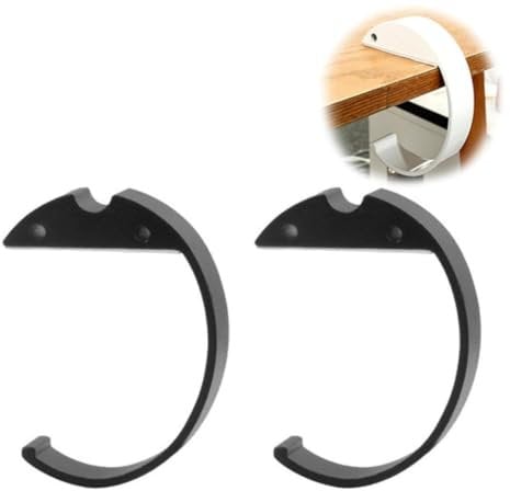 2 Pcs C Shape Purse Hook for Table Handbag Hangers Bag Hooks for Desk Folding Bag Holder Portable Purse Table Hanger Made of high-Strength Alloy Materials Hanger Various Heavy Items Foldable, Black