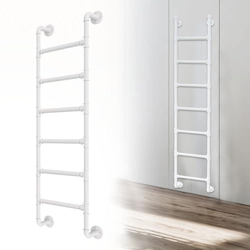 Wall Mounted Metal Fire Escape Ladder for Home Loft 3 8 Rung Attic Bunk Bed Metal Ladder (110in)
