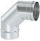 Schornstein Winkel/Bogen einwandig 90 Grad starr aus Edelstahl, Durchmesser 80 mm