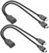 QIANRENON USB C to Micro & Mini USB Splitter Charging Short Cable 1 in 2 USB Type C Female to Micro USB Male+Mini USB Male Y Connector Extension Cable 5V3A, No Data Transfer, 30cm/11.8in, 2Pcs