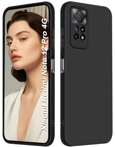 ISOI - Cover per Xiaomi Redmi Note 12 Pro 4G/Redmi Note 11 Pro 4G/5G/Redmi Note 11E Pro, Custodia Morbida in Silicone Liquido, Protezione Completa Antiurto Ultra Sottile per il Corpo - Nero