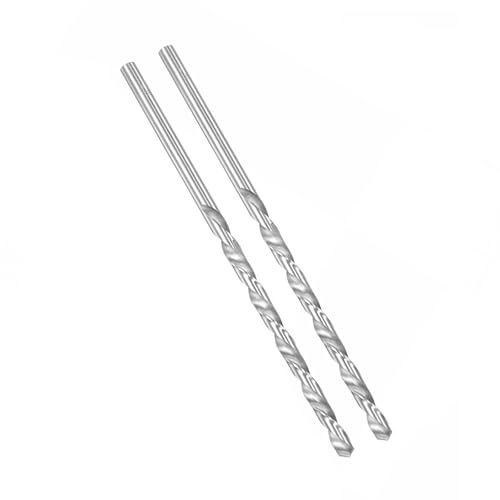 ROWORKX 2Pcs 6mm x 160mm Extra Long HSS Twist Drill Bits - Straight Shank Spiral Drill Bits for Wood, Metal, Aluminium, Plastic