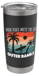 Friede am Meer - Outer Banks Doppelwandiger Edelstahl-Thermobecher