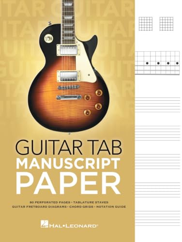 Guitar Tab Manuscript Paper Spiral-Bound Notebook for Guitarists | 80 Pages with Tablature Staves, Chord Grids & Fretboard Diagrams | Music Composition & Songwriting Book for Students & Teachers