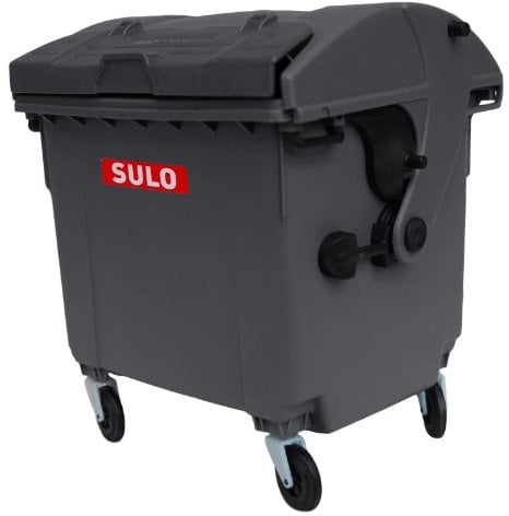 SULO Mini-Müllcontainer 1100L Runddeckel Grau RAL7021