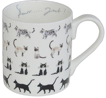 Sophie Allport - Purrfect Cat Mug, Fine Bone China, Gift Box, Dishwasher Safe (Standard Size, 275ml)
