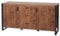 Sideboard HWC-A27, Kommode Schrank, 3D-Struktur 2 Staufächer 80x160x40cm MVG-Zertifiziert MDF Metall - Wildeiche-Optik