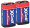2 pilas de litio de 9 V de 1200 mAh, 9 V E-Block (U9VL, CR-9V, 6LR61) para 10 años, ideal para, por ejemplo, detectores de humo, detectores de fuego, medidores, micrófonos, etc. Juego de baterías (2