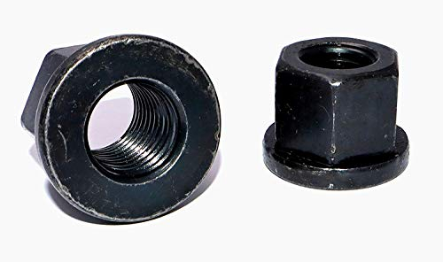 Sechskantmuttern M14 Stückzahl 10 DIN 6331 Stahl schwarz hohe Form mit Bund Festigkeit 10 Schraubenmutter hohe Mutter Gewindemuffen Langmuttern Gewindemuttern