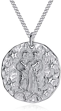 VIKI LYNN Damen Mädchen 925 Sterling Silber Sternzeichen Halskette, Sterling Silber